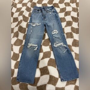 Hollister Ultra High Rise Vintage Straight Leg Jeans Size 23